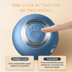 Rechargeable Interactive Self-Moving Cat Toy Ball - Silicone, Anti-Bite